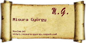 Misura György névjegykártya